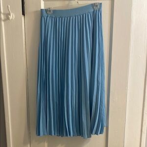 Blue Pleated Skirt
